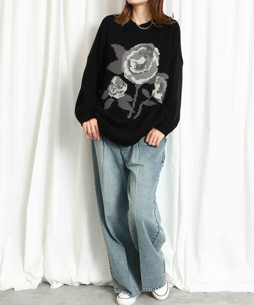 GORGE(ゴージ)の「《タック入り×美脚ワイド》レディース デニムパンツ ルーズシルエット 体型カバー 春夏秋冬(デニムパンツ・レディース・ブルー系その他/ブラック・S/M)」の5枚目の写真