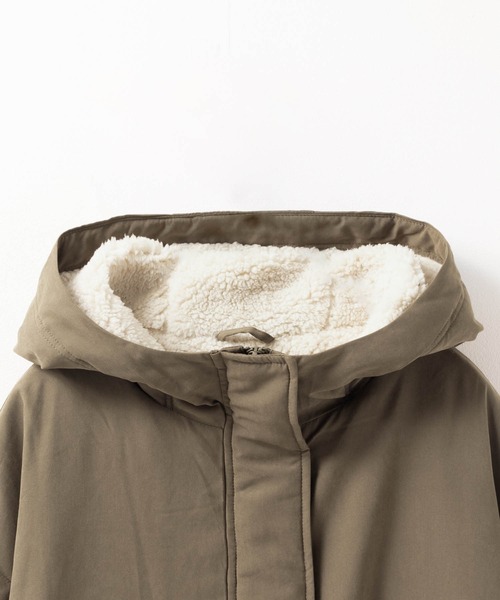 NAVY(ネイビー)の「【軽量・撥水】nAvy 裏ボアモッズコート ミリタリーアウター(ミリタリージャケット・レディース・アイボリー/カーキ/チャコールグレー/ブルー・M/L)」の22枚目の写真