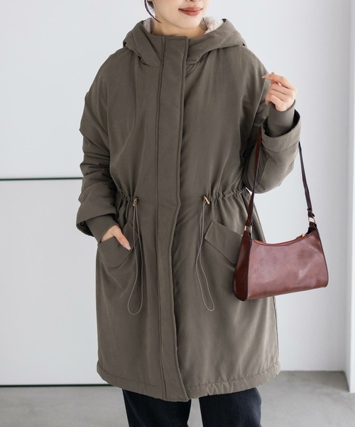 まさ裏ボアインナー付モッズコートL 紺 大きいサイズ 裏ボアライナー付モッズコート 通販【ニッセン】