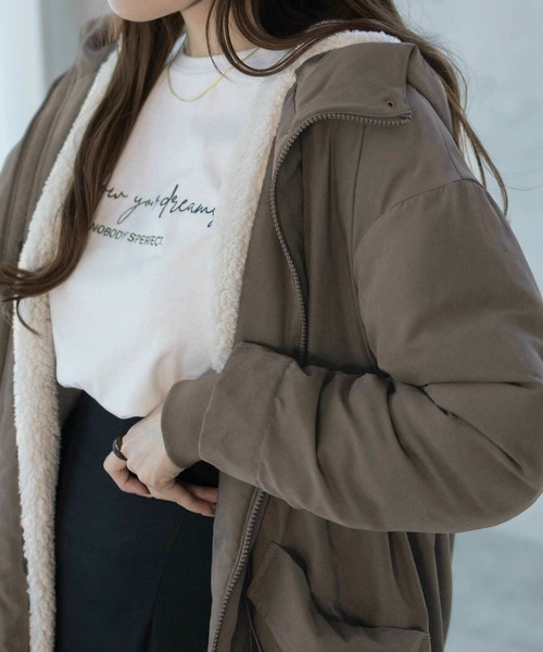 軽量・撥水】nAvy 裏ボアモッズコート ミリタリーアウター