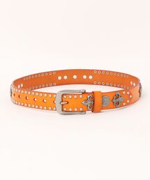 スタッズベルト」に該当するメンズのベルト（ブラウン/茶色系