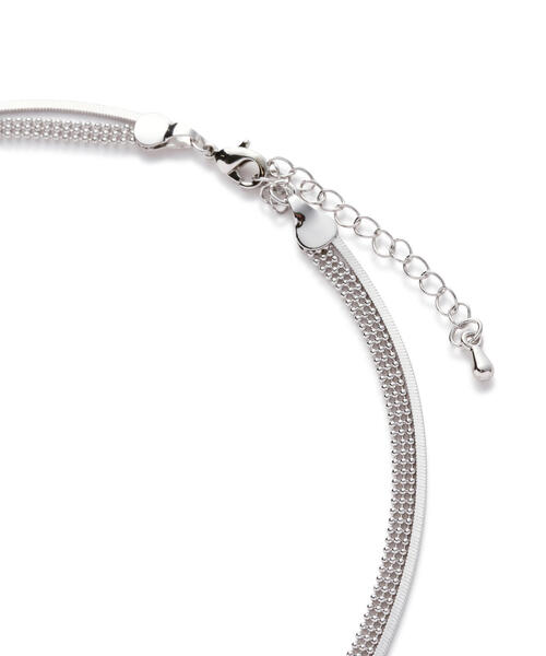 EDIT COLOGNE（エディットコロン）の「ダブルチェーンネックレス（ネックレス・レディース・シルバー・ﾌﾘ-）」の4枚目の写真