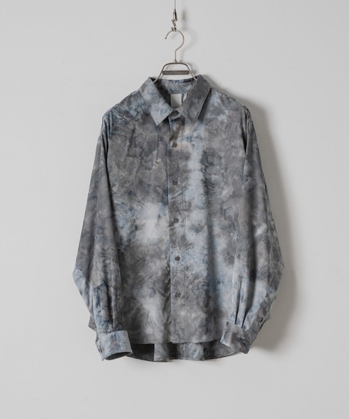 CASPER JOHN(キャスパージョン)の「Various loose shirts-tie dye jacquard-/バリアスルーズシャツ-タイダイジャガード-(シャツ/ブラウス・メンズ・グレー/ブラック/ミント・LARGE/MEDIUM/SMALL/X-SMALL)」の4枚目の写真