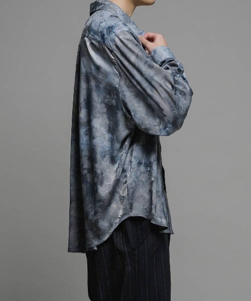 CASPER JOHN(キャスパージョン)の「Various loose shirts-tie dye jacquard-/バリアスルーズシャツ-タイダイジャガード-(シャツ/ブラウス・メンズ・グレー/ブラック/ミント・LARGE/MEDIUM/SMALL/X-SMALL)」の7枚目の写真