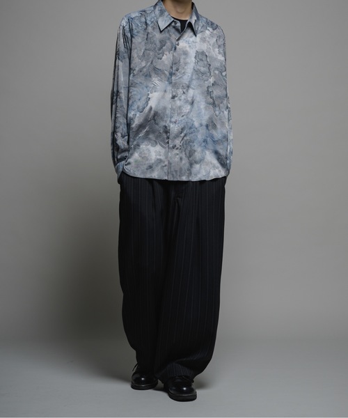 CASPER JOHN(キャスパージョン)の「Various loose shirts-tie dye jacquard-/バリアスルーズシャツ-タイダイジャガード-(シャツ/ブラウス・メンズ・グレー/ブラック/ミント・LARGE/MEDIUM/SMALL/X-SMALL)」の10枚目の写真