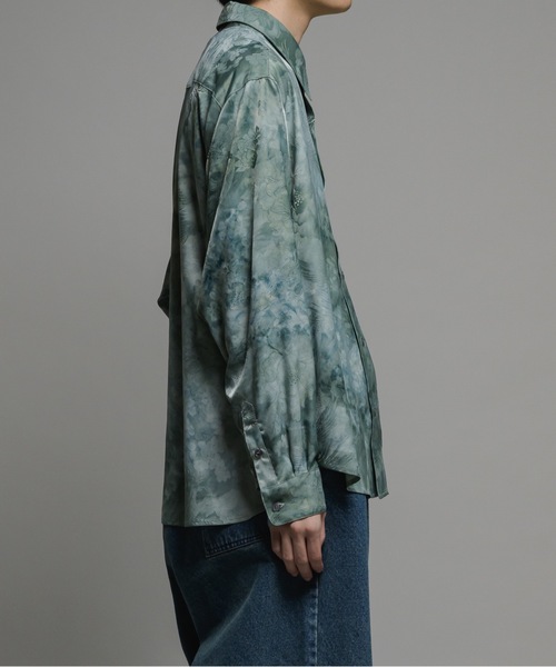CASPER JOHN(キャスパージョン)の「Various loose shirts-tie dye jacquard-/バリアスルーズシャツ-タイダイジャガード-(シャツ/ブラウス・メンズ・グレー/ブラック/ミント・LARGE/MEDIUM/SMALL/X-SMALL)」の14枚目の写真