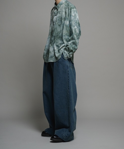 CASPER JOHN(キャスパージョン)の「Various loose shirts-tie dye jacquard-/バリアスルーズシャツ-タイダイジャガード-(シャツ/ブラウス・メンズ・グレー/ブラック/ミント・LARGE/MEDIUM/SMALL/X-SMALL)」の16枚目の写真