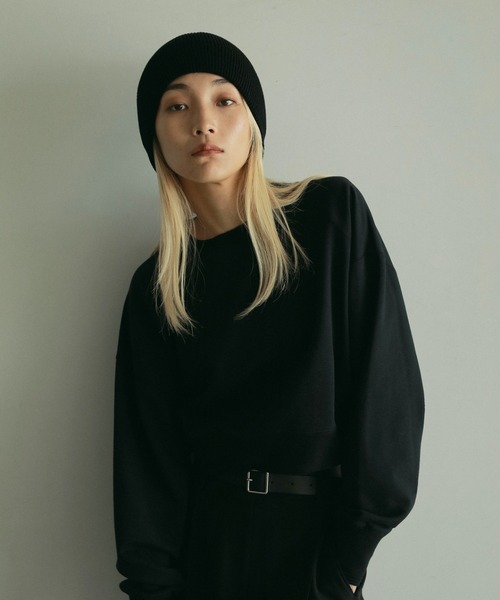 anuke（アンヌーク）の「Knit Beanie（ニットキャップ/ビーニー・レディース・チャコールグレー/ブラック/ブラウン・FREE）」の4枚目の写真