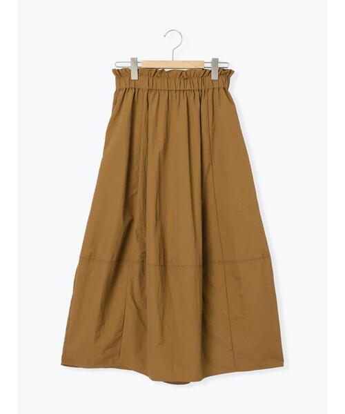 Samansa Mos2 blue（サマンサモスモスブルー）の「グログランナイロンギャザースカート（スカート・レディース・キャメル/カーキ/ブラック・F）」の4枚目の写真