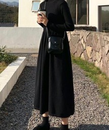 ロングニットワンピース レディース