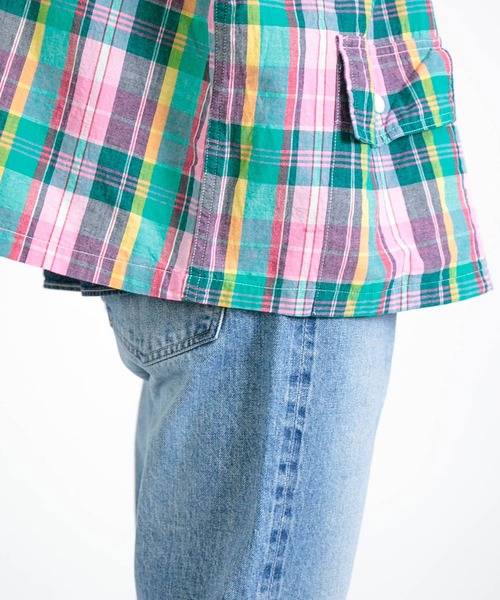 SPELLBOUND（スペルバウンド）の「[SPELLBOUND / スペルバウンド] インドマドラス フードシャツ（シャツ/ブラウス・メンズ・ピンク系その他・2/3）」の10枚目の写真