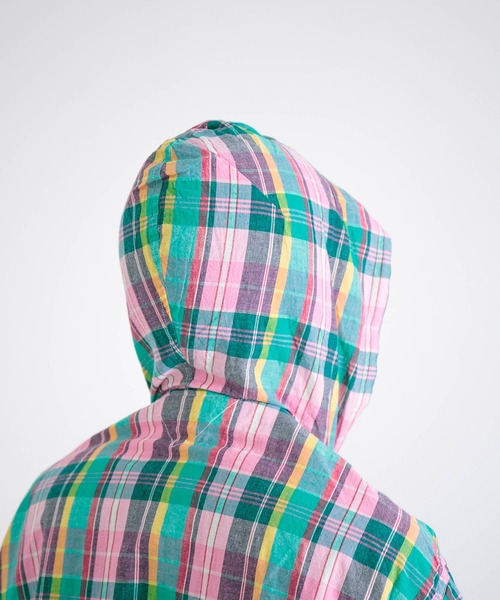 SPELLBOUND（スペルバウンド）の「[SPELLBOUND / スペルバウンド] インドマドラス フードシャツ（シャツ/ブラウス・メンズ・ピンク系その他・2/3）」の11枚目の写真