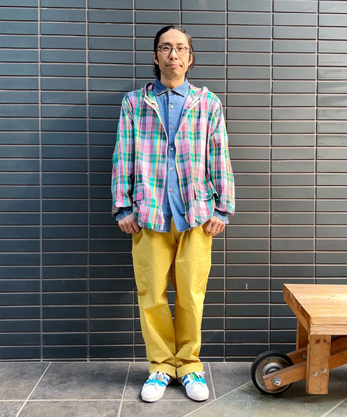 SPELLBOUND（スペルバウンド）の「[SPELLBOUND / スペルバウンド] インドマドラス フードシャツ（シャツ/ブラウス・メンズ・ピンク系その他・2/3）」の18枚目の写真