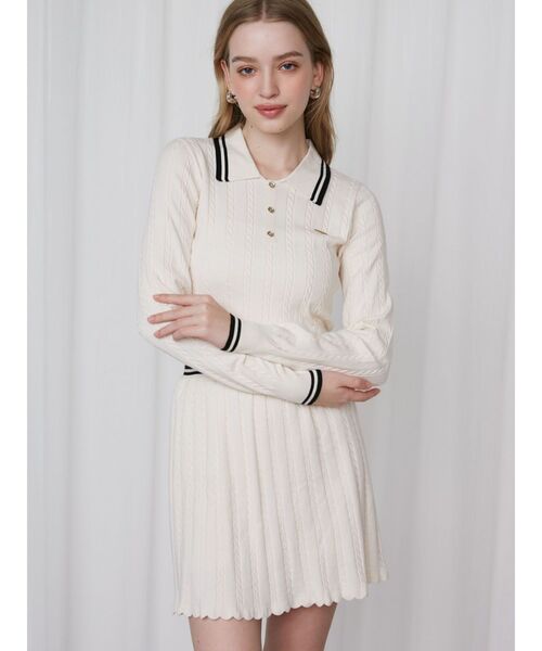 MINI CABLE LINE KNIT SK/ミニケーブルライクニットミニスカート（スカート）｜CALNAMUR（カルナムール）