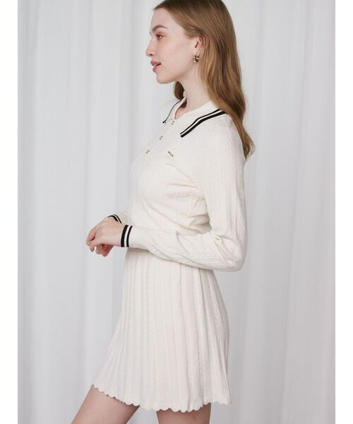 MINI CABLE LINE KNIT SK/ミニケーブルライクニットミニスカート（スカート）｜CALNAMUR（カルナムール）