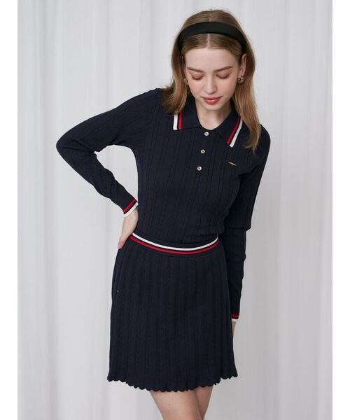 MINI CABLE LINE KNIT SK/ミニケーブルライクニットミニスカート（スカート）｜CALNAMUR（カルナムール）