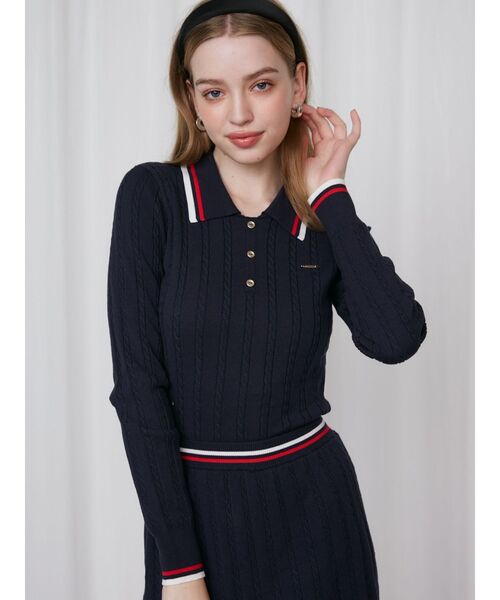 MINI CABLE LINE KNIT SK/ミニケーブルライクニットミニスカート（スカート）｜CALNAMUR（カルナムール）
