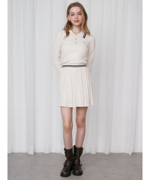 MINI CABLE LINE KNIT SK/ミニケーブルライクニットミニスカート（スカート）｜CALNAMUR（カルナムール）