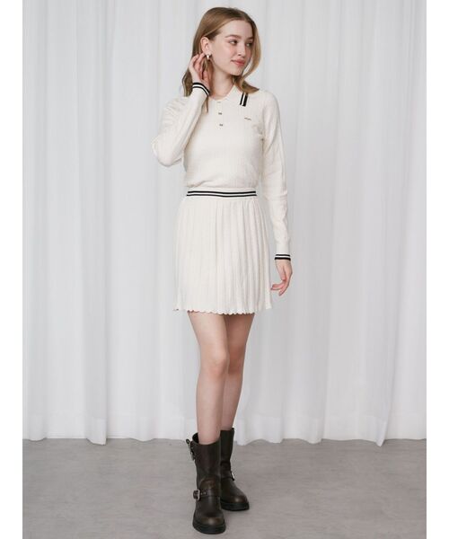 MINI CABLE LINE KNIT SK/ミニケーブルライクニットミニスカート（スカート）｜CALNAMUR（カルナムール）