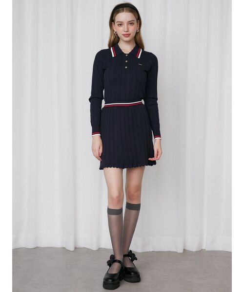 MINI CABLE LINE KNIT SK/ミニケーブルライクニットミニスカート（スカート）｜CALNAMUR（カルナムール）