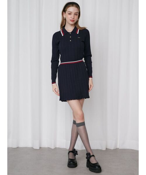 MINI CABLE LINE KNIT SK/ミニケーブルライクニットミニスカート（スカート）｜CALNAMUR（カルナムール）