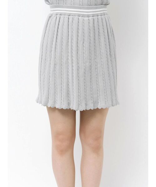 MINI CABLE LINE KNIT SK/ミニケーブルライクニットミニスカート（スカート）｜CALNAMUR（カルナムール）