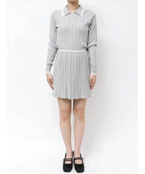 MINI CABLE LINE KNIT SK/ミニケーブルライクニットミニスカート（スカート）｜CALNAMUR（カルナムール）