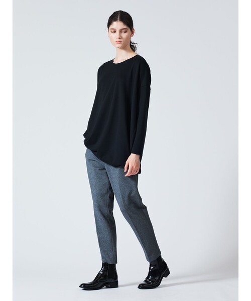 mizuiroind(ミズイロインド)の「mizuiro ind クルーネックコクーンプルオーバー(Tシャツ/カットソー・レディース・ネイビー/グレー/ブラック・FREE)」の11枚目の写真