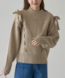 【ZOZO限定】ショルダーリボンニットプルオーバー