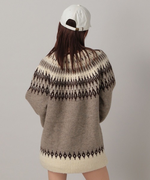 FOREVER 21（フォーエバー トゥエンティーワン）の「【2024FW】求心柄ビッグニットプルオーバー（ニット/セーター・レディース・ベージュ/グレー・FREE）」の16枚目の写真