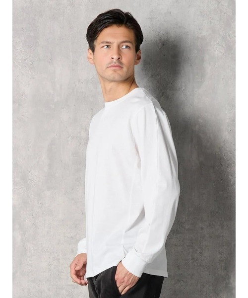 【1PIU1UGUALE3 RELAX】BACK LOGO ロングスリーブシャツ 通年（ウノ ピゥ ウノ ウグァーレ トレ）（Tシャツ/カットソー）｜1piu1uguale3 RELAX（ウノピュウノウグァーレトレリラックス）