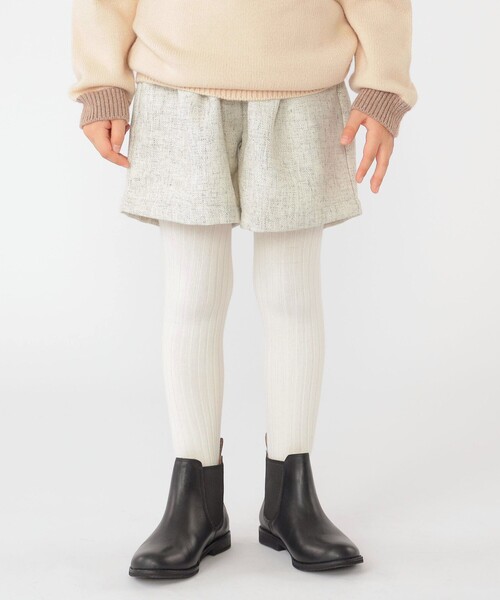 SHIPS（シップス）の「SHIPS KIDS:100～130cm / ツイード タック キュロット（その他パンツ・キッズ・ナチュラル/グレー系その他・100/110/120/130）」の3枚目の写真