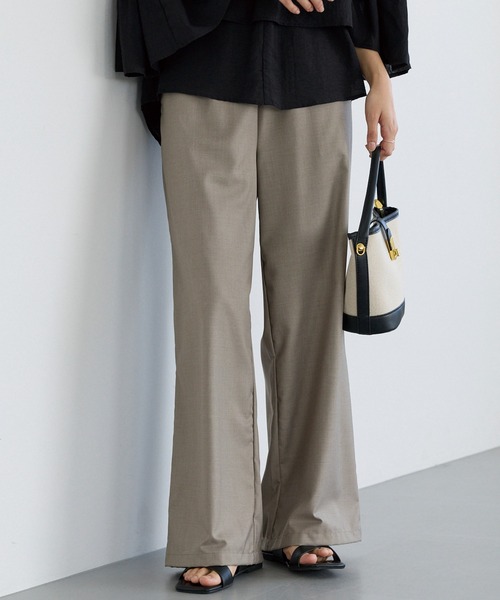 LAVEANGE（ラビアンジェ）の「【洗える】シャーリングウエストイージーパンツ（その他パンツ・レディース・ブラウン/グレー/ブラック・M/LL/3L/4L/5L）」の3枚目の写真