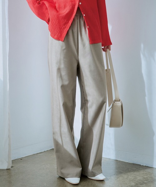 LAVEANGE（ラビアンジェ）の「【洗える】シャーリングウエストイージーパンツ（その他パンツ・レディース・ブラウン/グレー/ブラック・M/LL/3L/4L/5L）」の14枚目の写真