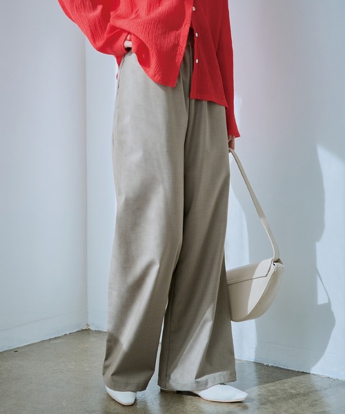 LAVEANGE（ラビアンジェ）の「【洗える】シャーリングウエストイージーパンツ（その他パンツ・レディース・ブラウン/グレー/ブラック・M/LL/3L/4L/5L）」の16枚目の写真