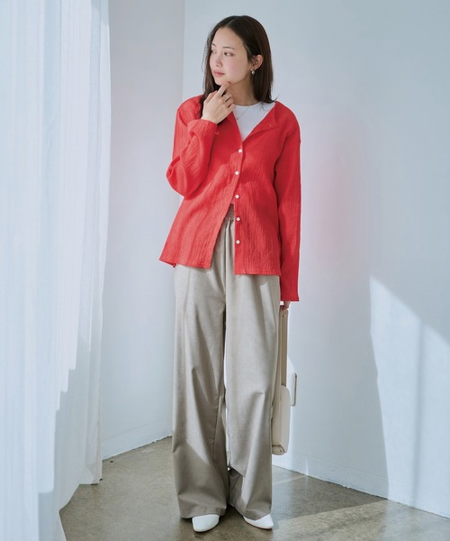 LAVEANGE（ラビアンジェ）の「【洗える】シャーリングウエストイージーパンツ（その他パンツ・レディース・ブラウン/グレー/ブラック・M/LL/3L/4L/5L）」の19枚目の写真