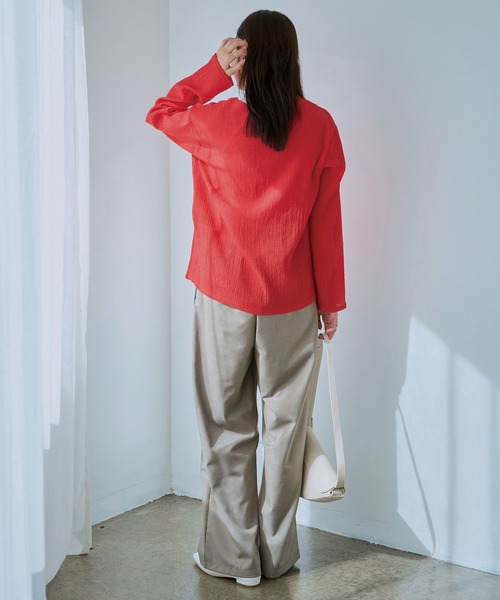 LAVEANGE（ラビアンジェ）の「【洗える】シャーリングウエストイージーパンツ（その他パンツ・レディース・ブラウン/グレー/ブラック・M/LL/3L/4L/5L）」の22枚目の写真