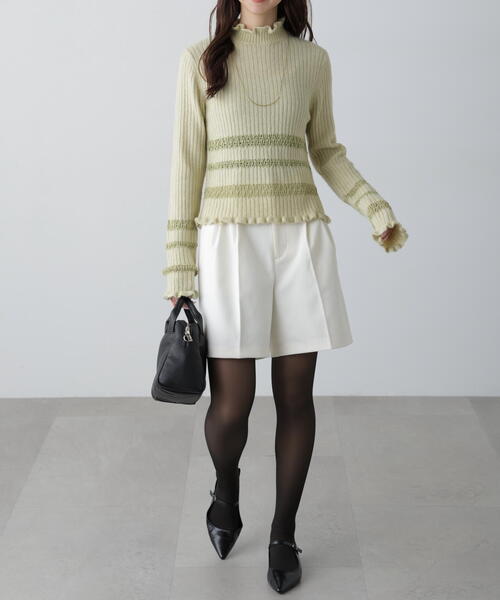 FREE'S MART（フリーズマート）の「◇【3サイズ展開XS-M】タックショートパンツ【低身長サイズ有】（その他パンツ・レディース・ブラック/グレー/ホワイト・SMALL/MEDIUM/X-SMALL）」の16枚目の写真