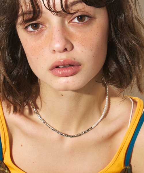 Unitage(ユニテージ)の「パールストーンドッキングネックレス(ネックレス・レディース・ゴールド/シルバー・FREE)」の1枚目の写真