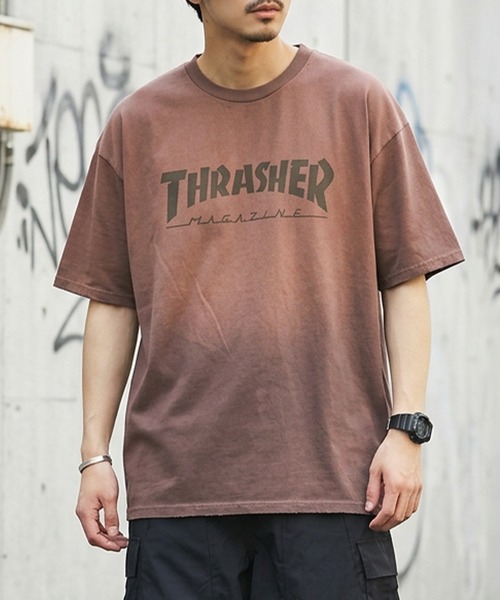THRASHER(スラッシャー)の「【THRASHER / スラッシャー】フェードブリーチ加工 フロントプリントTシャツ(Tシャツ/カットソー・メンズ・ピンク/ブラウン/ブラック・MEDIUM/X-LARGE/LARGE)」の1枚目の写真