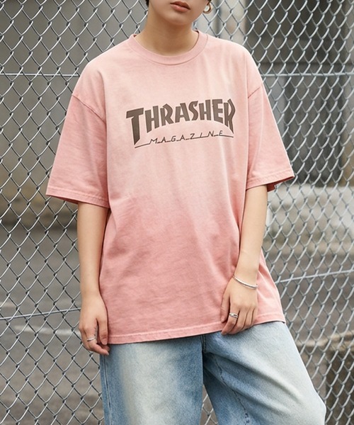 THRASHER(スラッシャー)の「【THRASHER / スラッシャー】フェードブリーチ加工 フロントプリントTシャツ(Tシャツ/カットソー・メンズ・ピンク/ブラウン/ブラック・MEDIUM/X-LARGE/LARGE)」の3枚目の写真