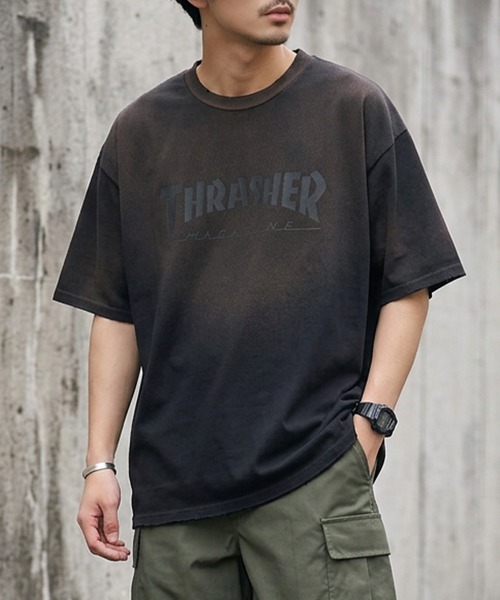 THRASHER(スラッシャー)の「【THRASHER / スラッシャー】フェードブリーチ加工 フロントプリントTシャツ(Tシャツ/カットソー・メンズ・ピンク/ブラウン/ブラック・MEDIUM/X-LARGE/LARGE)」の2枚目の写真