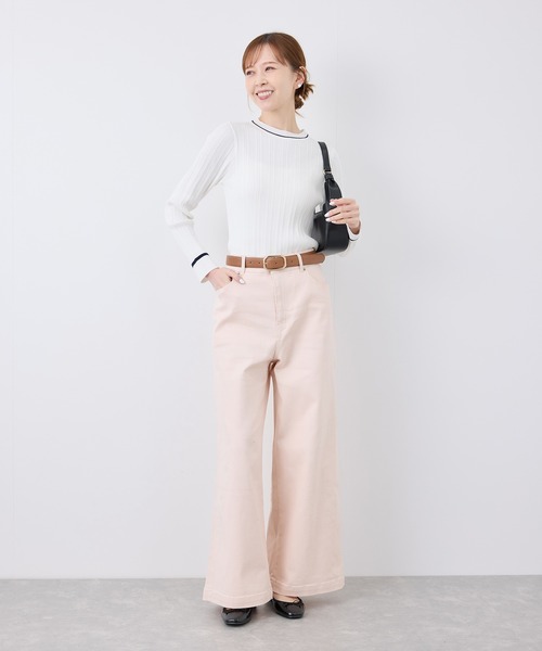 ROPE' PICNIC(ロペピクニック)の「【ウエスト革命デニム】Pinkウエストシェイプワイドデニム(デニムパンツ・レディース・ピンク・38/40/36)」の12枚目の写真