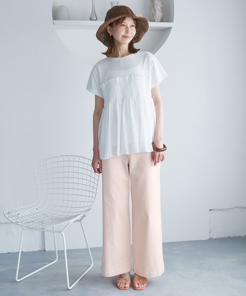 ROPE' PICNIC(ロペピクニック)の「【ウエスト革命デニム】Pinkウエストシェイプワイドデニム(デニムパンツ・レディース・ピンク・38/40/36)」の21枚目の写真