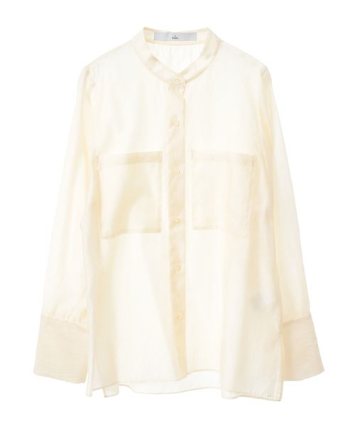 Tiara(ティアラ)の「ビッグポケットシャツブラウス(シャツ/ブラウス・レディース・サックスブルー/ホワイト/イエロー・FREE)」の3枚目の写真