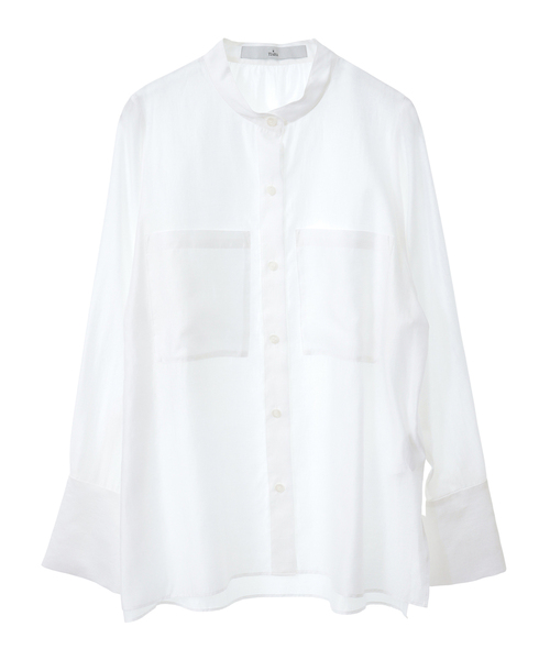 Tiara(ティアラ)の「ビッグポケットシャツブラウス(シャツ/ブラウス・レディース・サックスブルー/ホワイト/イエロー・FREE)」の6枚目の写真