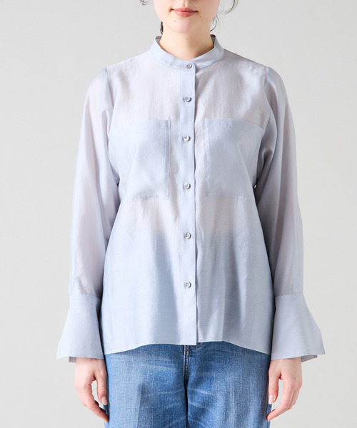 Tiara(ティアラ)の「ビッグポケットシャツブラウス(シャツ/ブラウス・レディース・サックスブルー/ホワイト/イエロー・FREE)」の15枚目の写真