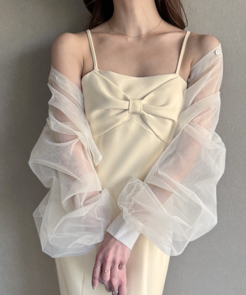 junoah(ジュノア)の「ハイウエストリボンマーメイドキャミワンピース(ワンピース・レディース・チャコール/アイボリー/ブラック・X-LARGE/LARGE/MEDIUM)」の8枚目の写真