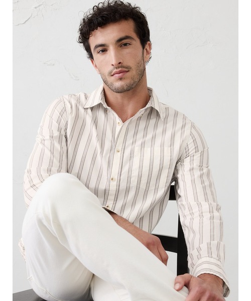 BANANA REPUBLIC FACTORY STORE(バナナリパブリック ファクトリーストア)の「BANANA REPUBLIC FACTORY STORE コットンシャツ(シャツ/ブラウス・メンズ・チェック/イエロー/ブルー/ブルー系その他/ライトブルー/ホワイト×ネイビー/その他1/ブラウン系その他/グレー/マルチ/カーキ/その他/ネイビー/ブラウン/ホワイト系その他/ブルー系その他2/ブルー系その他3・XL/L/M/S)」の16枚目の写真
