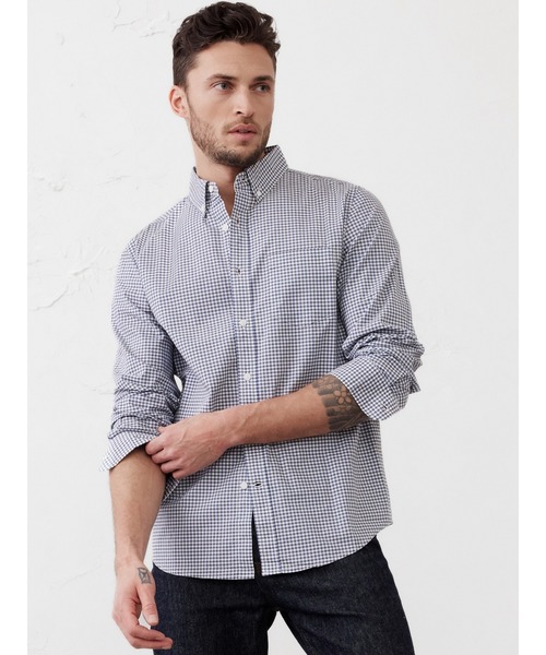 BANANA REPUBLIC FACTORY STORE(バナナリパブリック ファクトリーストア)の「BANANA REPUBLIC FACTORY STORE コットンシャツ(シャツ/ブラウス・メンズ・チェック/イエロー/ブルー/ブルー系その他/ライトブルー/ホワイト×ネイビー/その他1/ブラウン系その他/グレー/マルチ/カーキ/その他/ネイビー/ブラウン/ホワイト系その他/ブルー系その他2/ブルー系その他3・XL/L/M/S)」の17枚目の写真